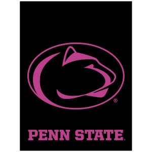 flag #201 black with pink Athletic Logo above Penn State